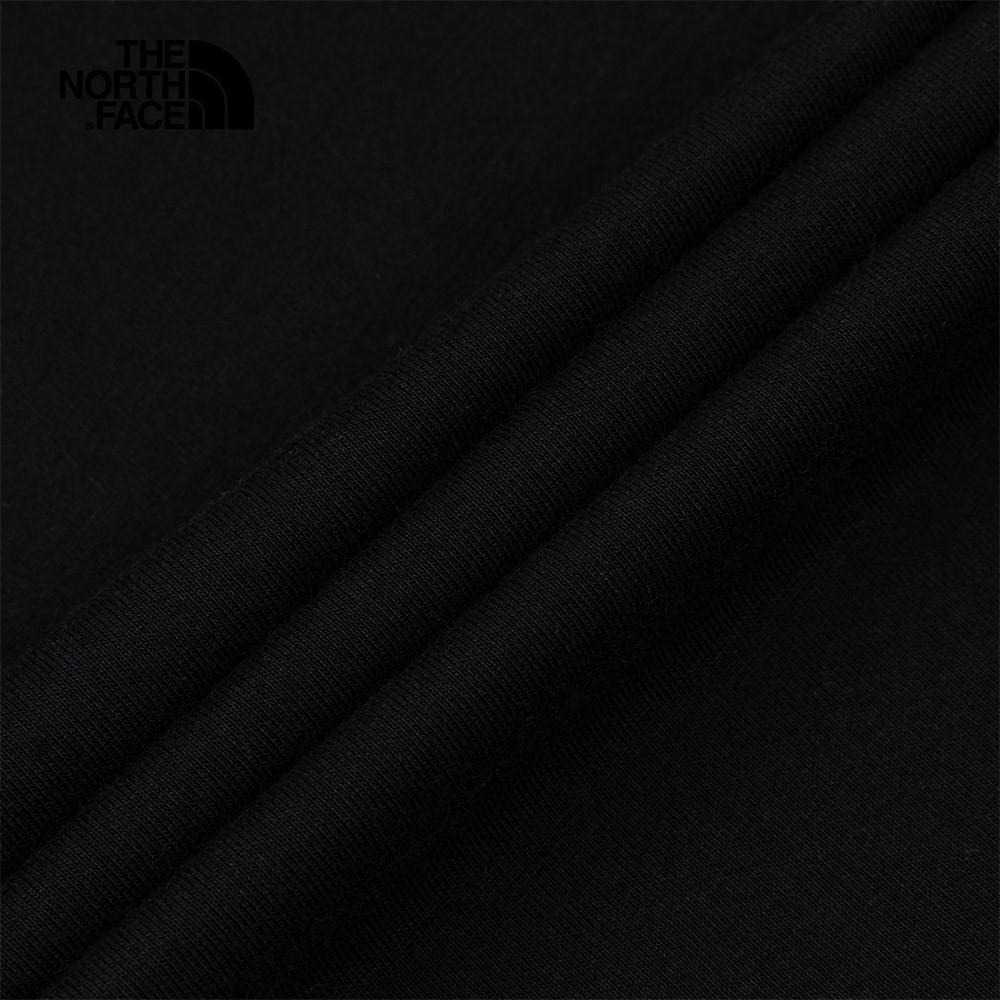 -滿3000免運-[雙和專賣店] THE NORTH FACE 女 混紡短袖LOGO圓領T恤/7QUK/黑-細節圖4