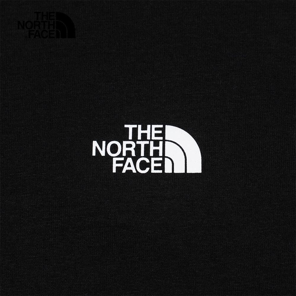 -滿3000免運-[雙和專賣店] THE NORTH FACE 女 混紡短袖LOGO圓領T恤/7QUK/黑-細節圖5