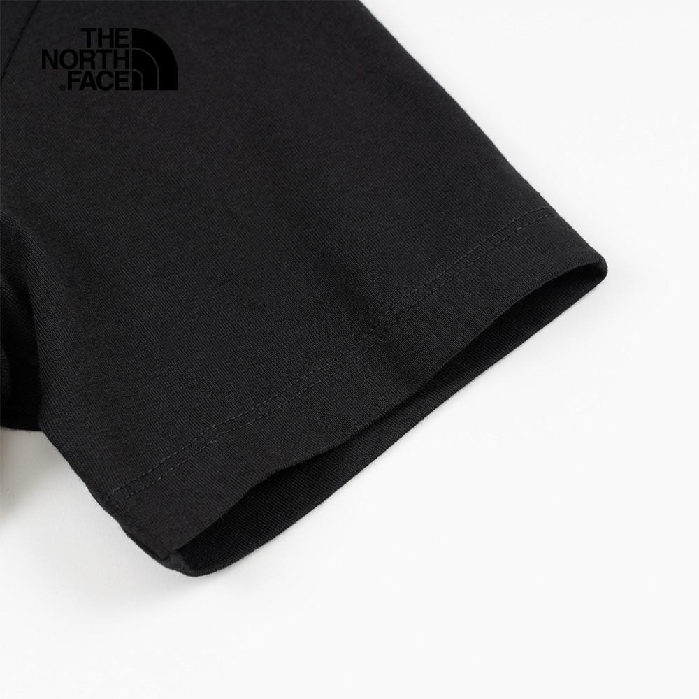 -滿3000免運-[雙和專賣店] THE NORTH FACE 女 混紡短袖LOGO圓領T恤/7QUK/黑-細節圖7