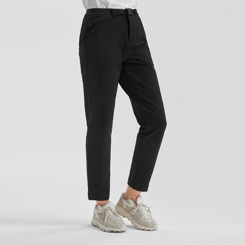 -滿3000免運-[雙和專賣店] THE NORTH FACE 女戶外休閒防潑水保暖長褲/7QSP/黑-細節圖2