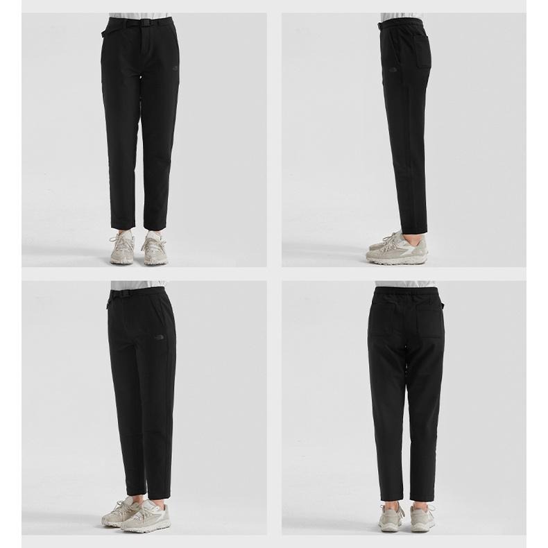 -滿3000免運-[雙和專賣店] THE NORTH FACE 女戶外休閒防潑水保暖長褲/7QSP/黑-細節圖5