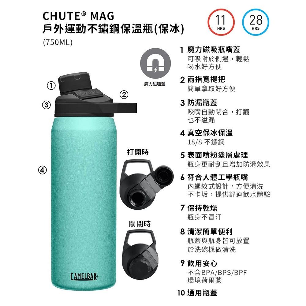 -滿3000免運-[雙和專賣店] CamelBak 750ml 戶外不鏽鋼保冷保溫瓶/CB2808301075/灰綠-細節圖5
