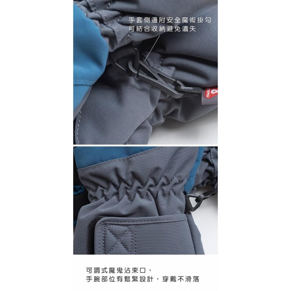 -滿3000免運-[The North Face雙和專賣店]Route8 KORUS 防水保暖手套(石磚灰) 可觸控滑屏-細節圖2