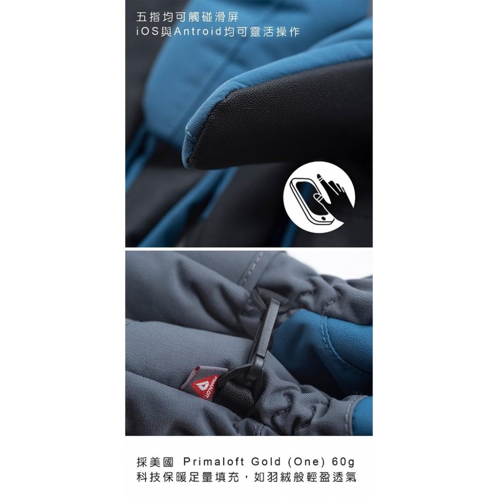 -滿3000免運-[The North Face雙和專賣店]Route8 KORUS 防水保暖手套(石磚灰) 可觸控滑屏-細節圖4