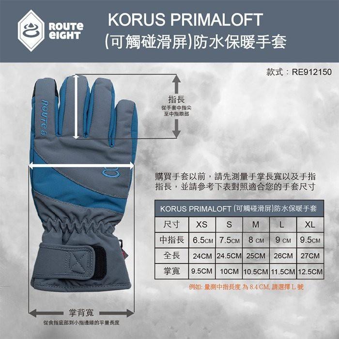-滿3000免運-[The North Face雙和專賣店]Route8 KORUS 防水保暖手套(石磚灰) 可觸控滑屏-細節圖6