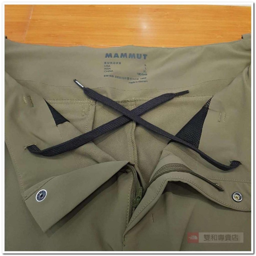 -滿3000免運-MAMMUT 長毛象 TREKKERS 3.0 AF 男 彈性防風長褲/102100800/綠鬣蜥-細節圖3