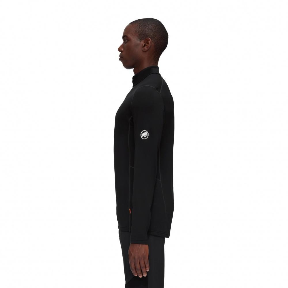 -滿3000免運-MAMMUT AENERGY ML HALF 男 長袖半開襟保暖排汗衣101601120/黑-細節圖3