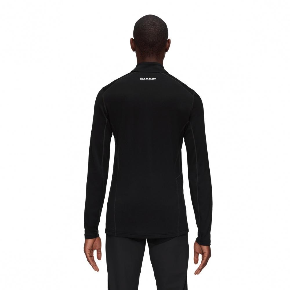 -滿3000免運-MAMMUT AENERGY ML HALF 男 長袖半開襟保暖排汗衣101601120/黑-細節圖4