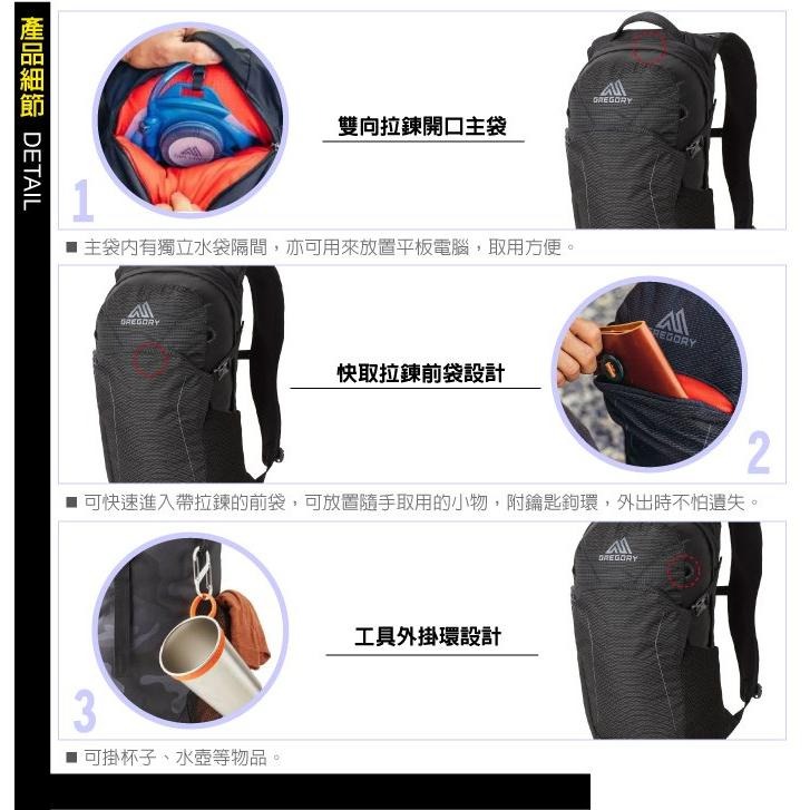 [雙和專賣店] GREGORY 18L多功能背包登山包/NANO18/GG111498/科技黑-細節圖3