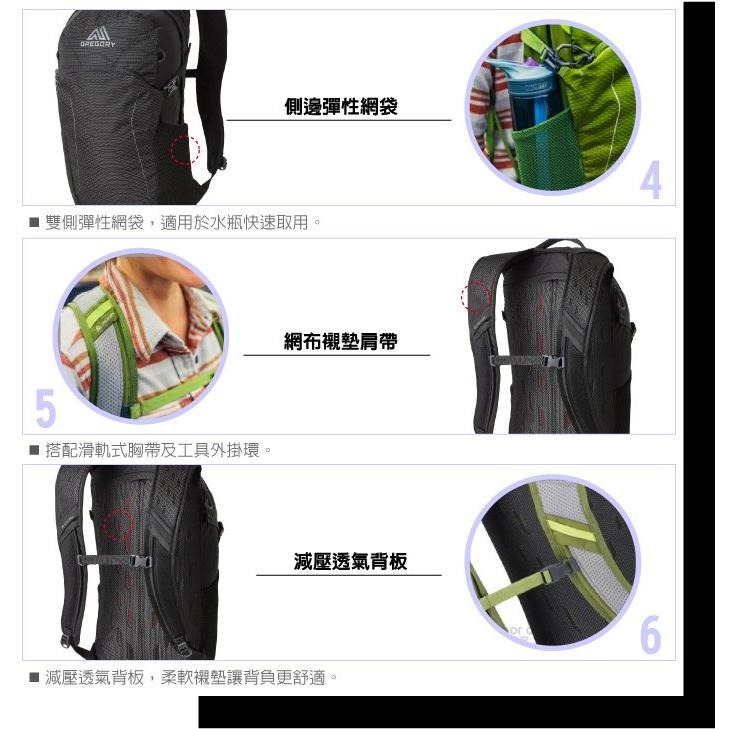 [雙和專賣店] GREGORY 18L多功能背包登山包/NANO18/GG111498/科技黑-細節圖4