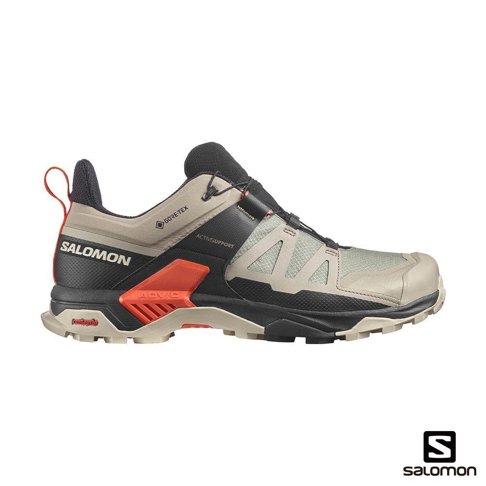 -滿3000免運-Salomon 男 GoreTex防水低筒登山鞋/X ULTRA 4 /L41731400/復古卡其-細節圖5