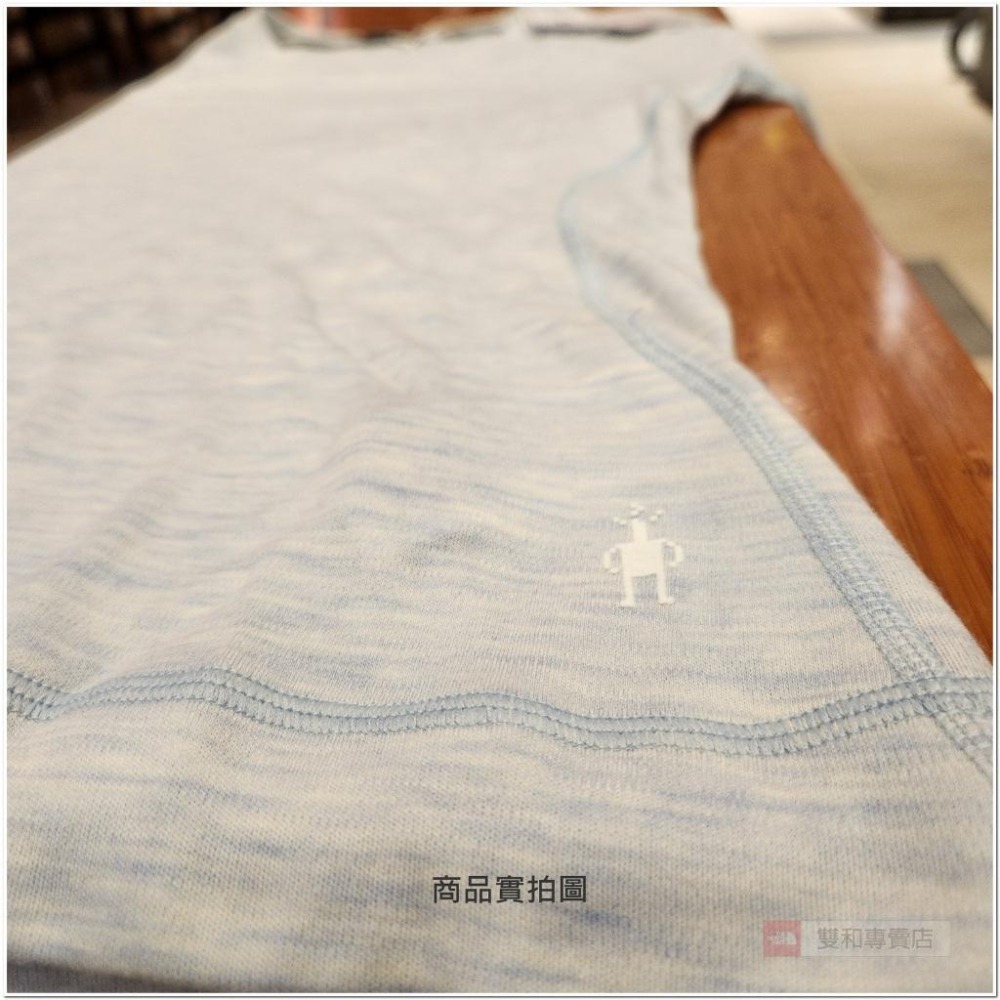 -滿3000免運-SmartWool 女 Thermal美麗諾羊毛圓領長袖衫/SW016370M06/天空霧藍-細節圖4