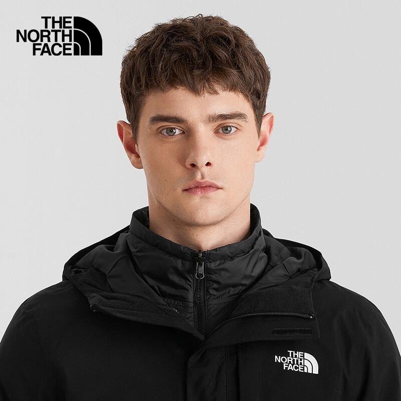 -滿3000免運-[雙和專賣店] THE NORTH FACE 男 DV化纖兩件式外套/81RN/黑-細節圖4