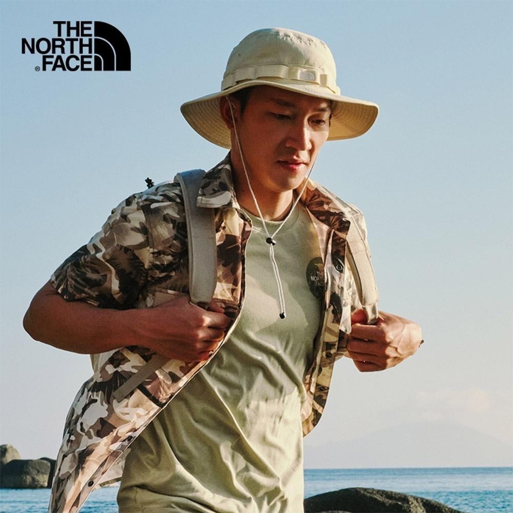-滿3000免運-[雙和專賣店]THE NORTH FACE 吸濕排汗防曬遮陽帽/5FXF/砂灰-細節圖3