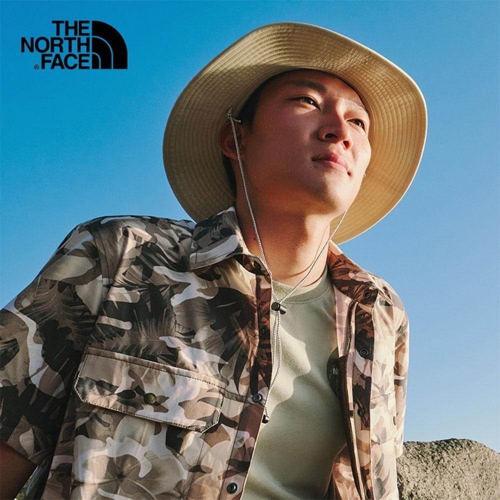 -滿3000免運-[雙和專賣店]THE NORTH FACE 吸濕排汗防曬遮陽帽/5FXF/砂灰-細節圖8