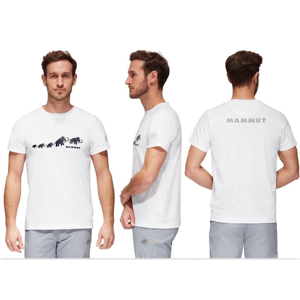 滿3000免運MAMMUT QD Logo Print T-Shirt AF男抗UV排汗短T/101702012/白-細節圖4