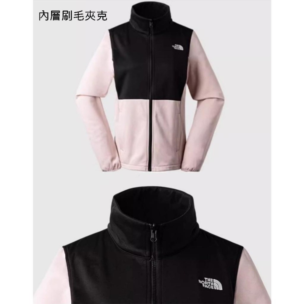 -滿3000免運-[雙和專賣店] THE NORTH FACE 女 DV刷毛兩件式外套/7QW6/粉.黑-細節圖4