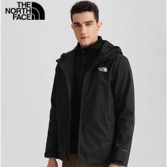 - 滿3000免運 -[雙和專賣店]The North Face 男 DV刷毛兩件式外套/7WAH/黑-細節圖2