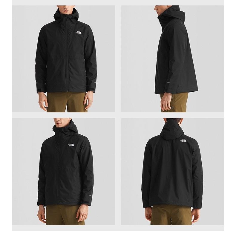 - 滿3000免運 -[雙和專賣店]The North Face 男 DV刷毛兩件式外套/7WAH/黑-細節圖4