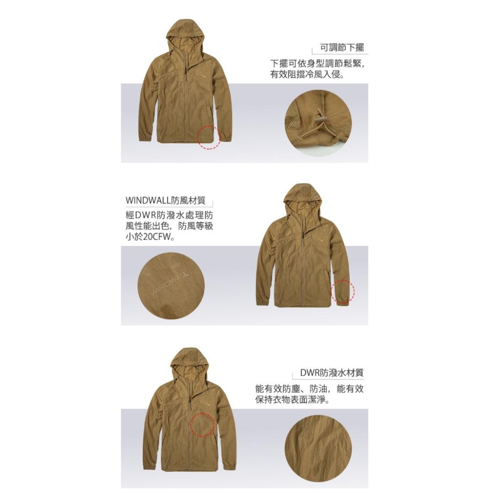 -7折特價-滿3000免運 [雙和專賣店]The North Face 男 防風防潑水兜帽外套/5AZK/卡其色-細節圖7