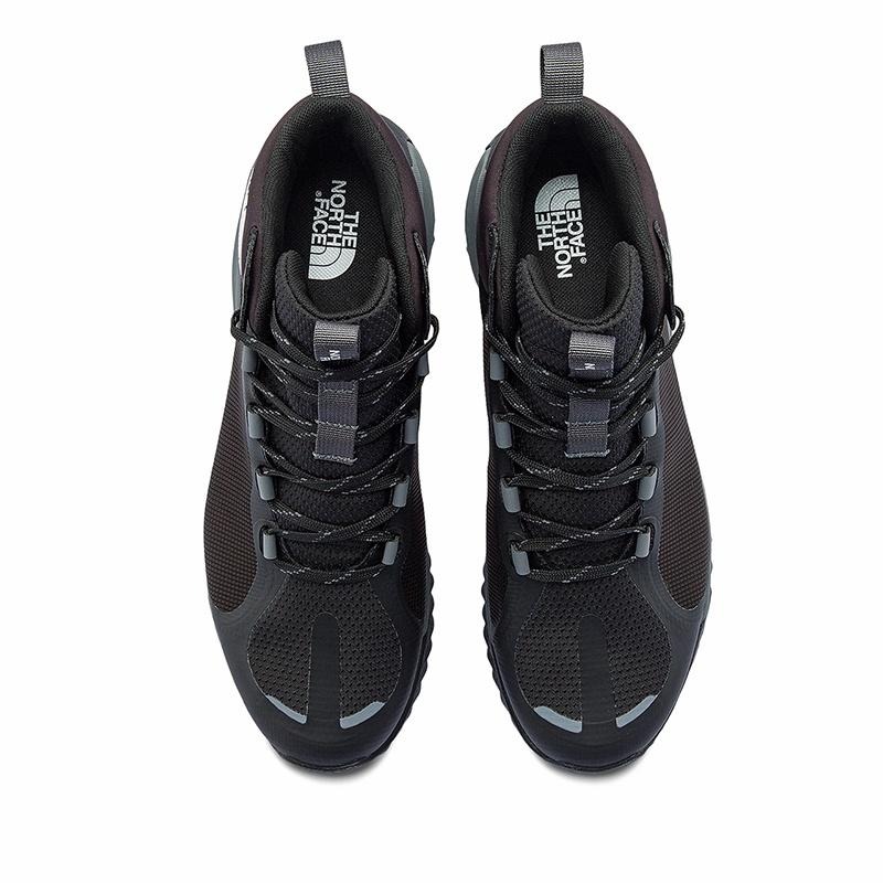 -7折特價-滿3000免運 [雙和專賣店] THE NORTH FACE 男 防水中筒徒步鞋/5JCQ/黑-細節圖2