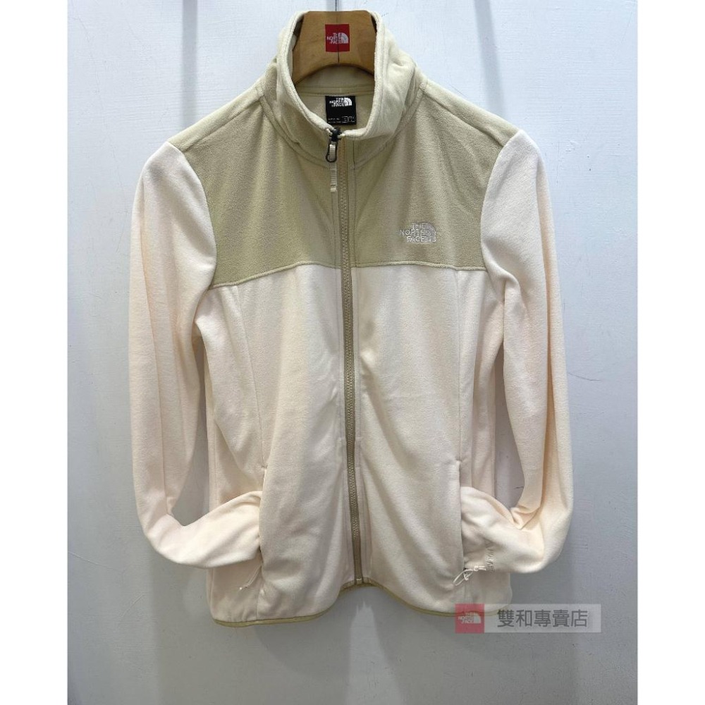 -滿3000免運-[雙和專賣店] THE NORTH FACE 女 保暖刷毛外套/可套接/81SR/白.卡其-細節圖4