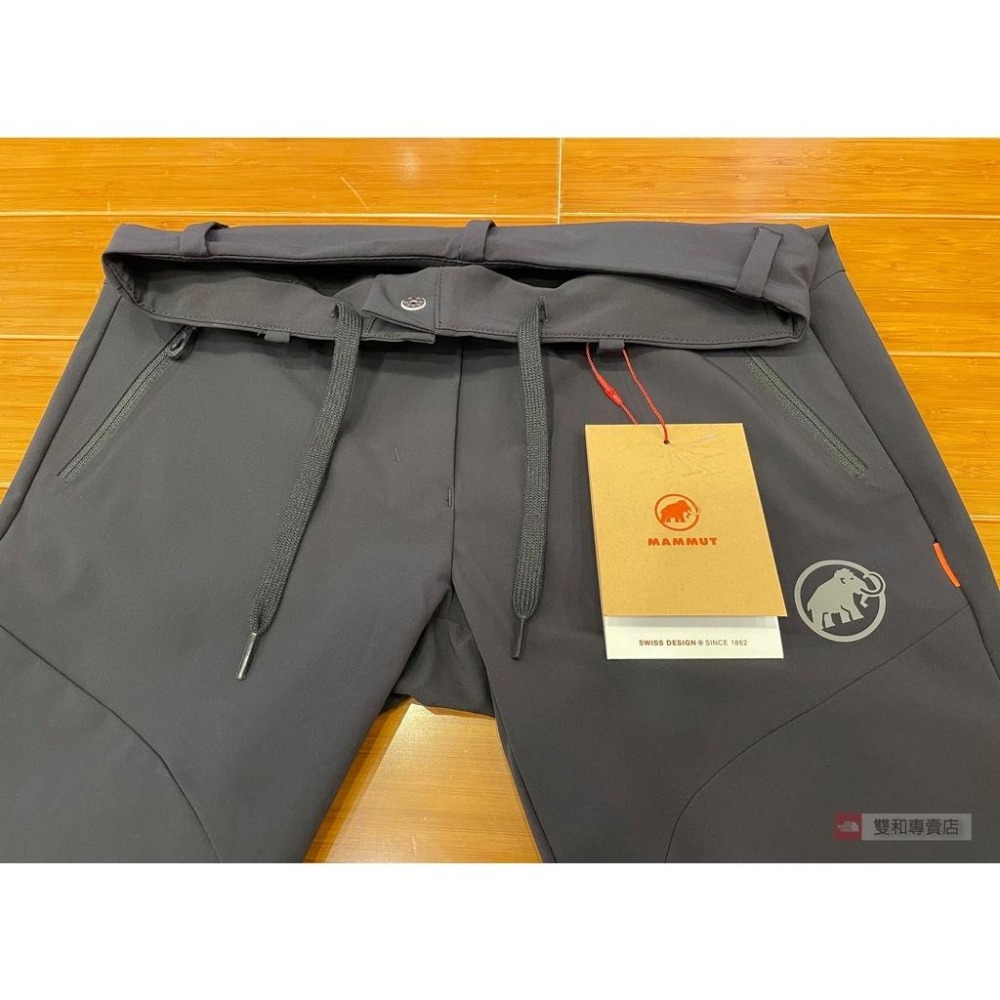 -滿3000免運-MAMMUT長毛象 TREKKERS 3.0 SO Pants 女彈性防風長褲/10210081/黑-細節圖6