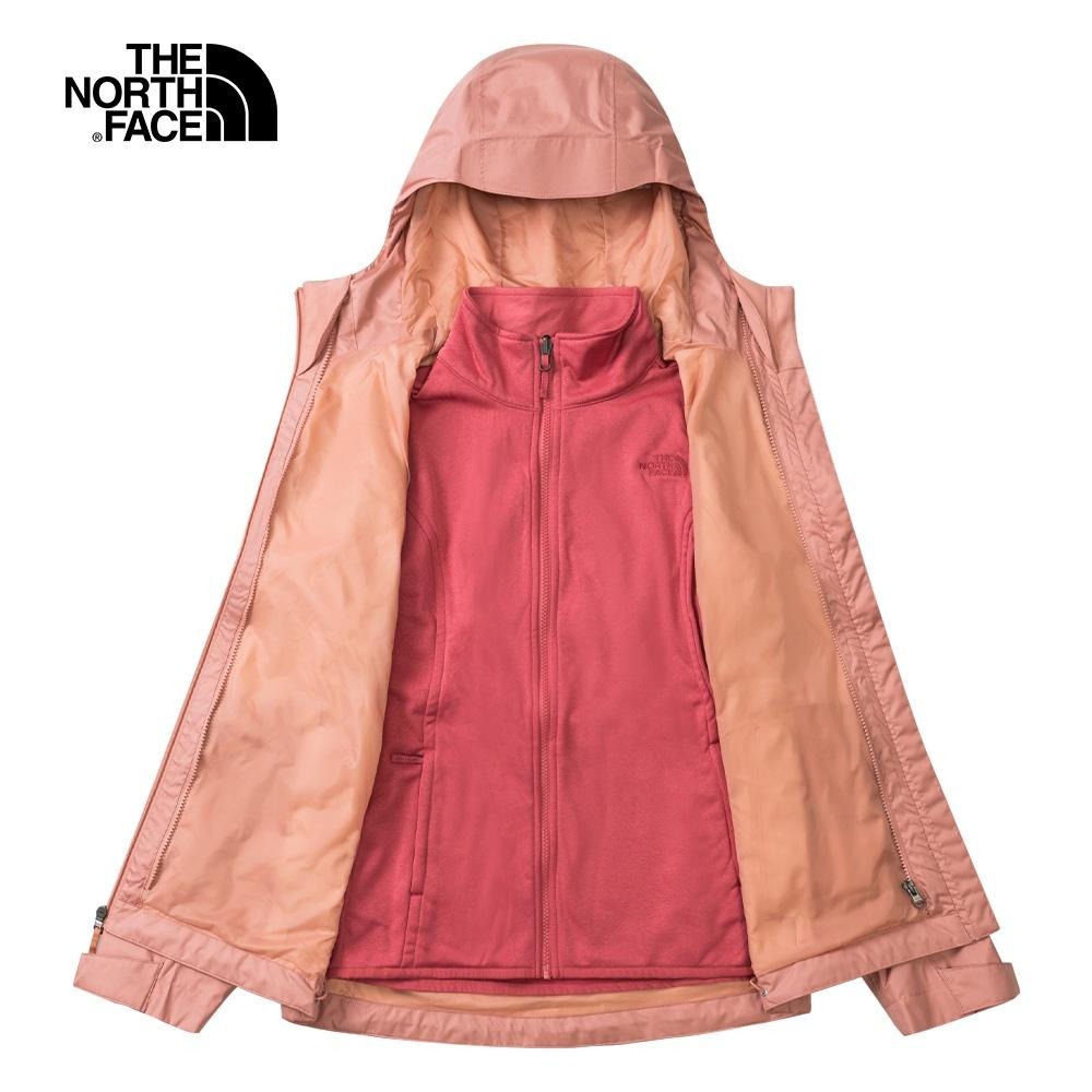 - 滿3000免運 -[雙和專賣店]The North Face 女 DV刷毛兩件式外套/7WAI/玫瑰粉-細節圖3