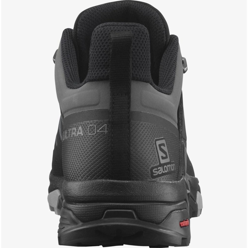 -滿3000免運-Salomon 男 GoreTex防水寬楦低筒登山鞋/X ULTRA 4 /L41289200/灰黑-細節圖4