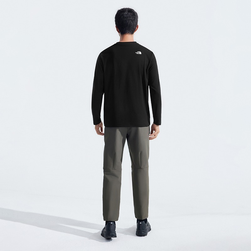 -滿3000免運-[雙和專賣店]THE NORTH FACE 男 快乾防曬長袖T恤/89ZY/黑-細節圖3