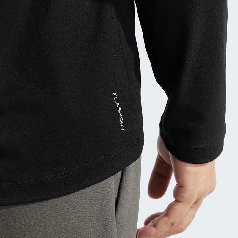 -滿3000免運-[雙和專賣店]THE NORTH FACE 男 快乾防曬長袖T恤/89ZY/黑-細節圖4