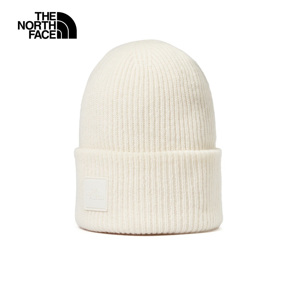 -滿3000免運-[雙和專賣店] THE NORTH FACE LOGO 中性羊毛混紡針織毛帽/7WJG/沙丘白-細節圖2