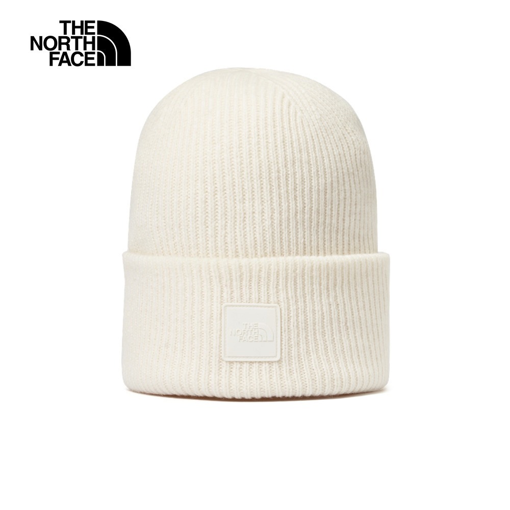 -滿3000免運-[雙和專賣店] THE NORTH FACE LOGO 中性羊毛混紡針織毛帽/7WJG/沙丘白-細節圖5