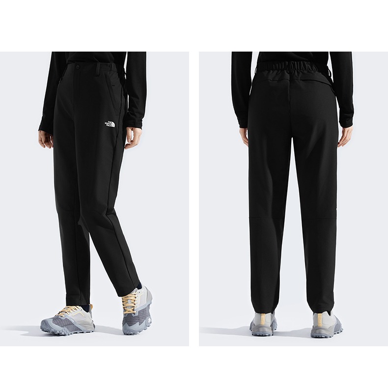 -滿3000免運-[雙和專賣店] THE NORTH FACE 女 戶外防潑水防風長褲/8DXE/黑-細節圖2