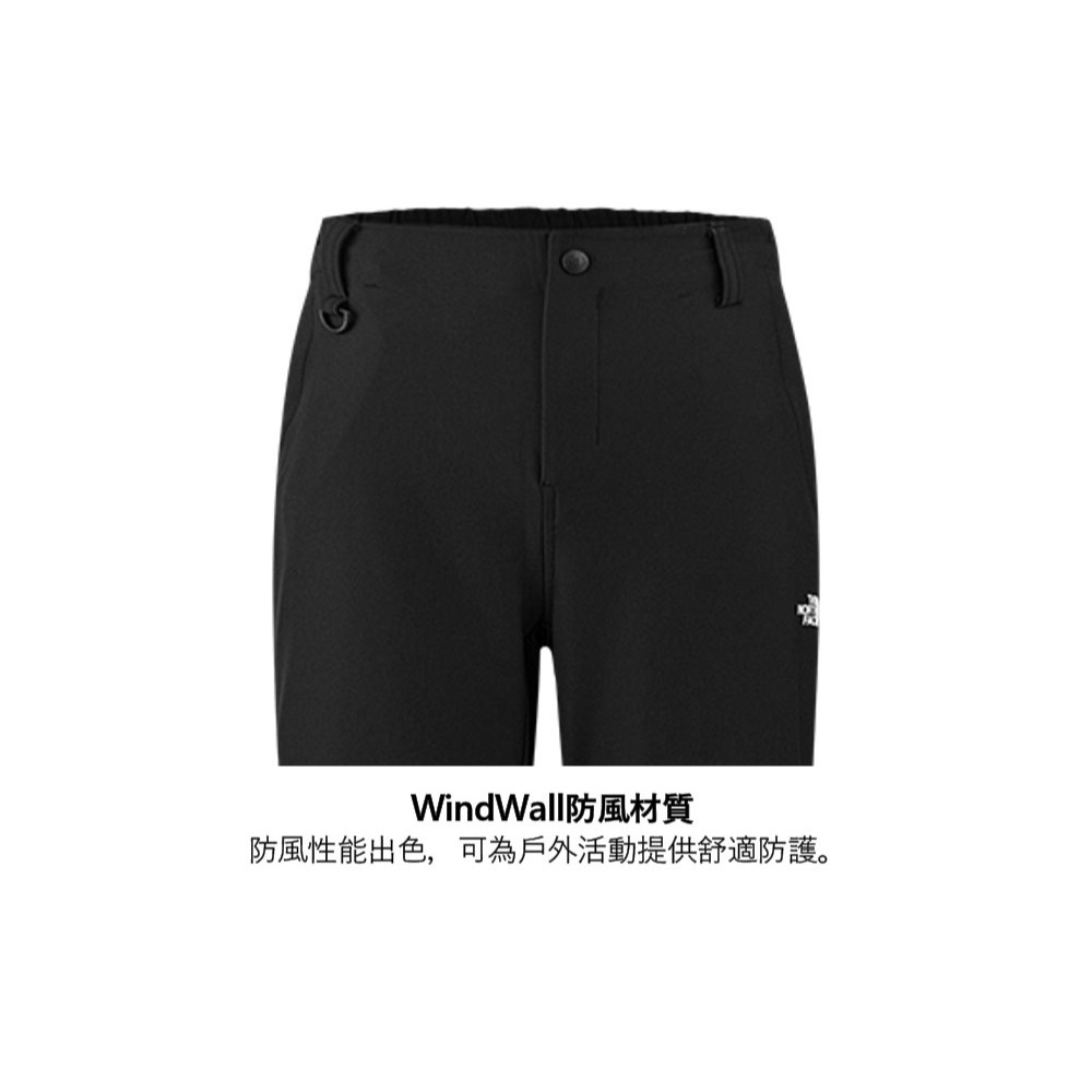 -滿3000免運-[雙和專賣店] THE NORTH FACE 女 戶外防潑水防風長褲/8DXE/黑-細節圖5