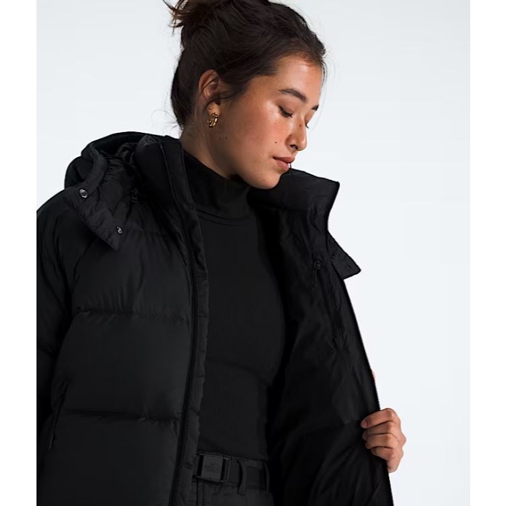 -滿3000免運-[雙和專賣店]THE NORTH FACE 女 600fill兜帽羽絨外套/8ENC/黑-細節圖4