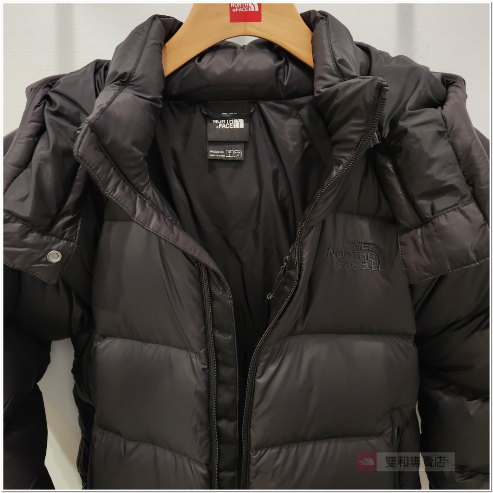 -滿3000免運-[雙和專賣店]THE NORTH FACE 女 600fill兜帽羽絨外套/8ENC/黑-細節圖10