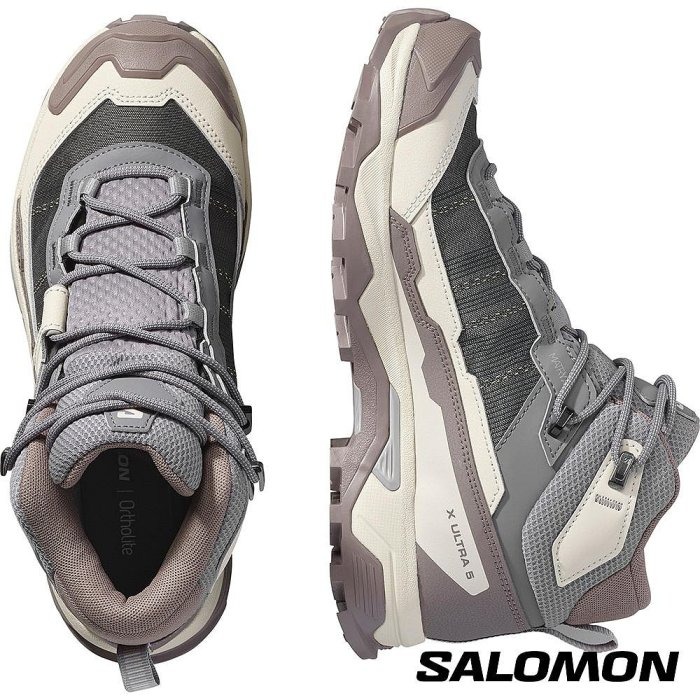 -滿3000免運-Salomon 女 X ULTRA 5 Goretex 中筒登山鞋/L47854900-細節圖3