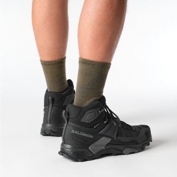 -滿3000免運-Salomon 男 X ULTRA 5 Goretex 中筒登山鞋 寬楦/L47755400-細節圖2