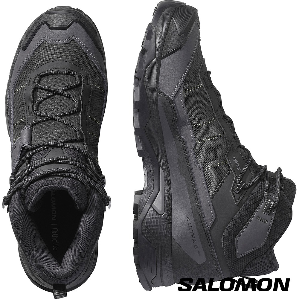 -滿3000免運-Salomon 男 X ULTRA 5 Goretex 中筒登山鞋 寬楦/L47755400-細節圖4