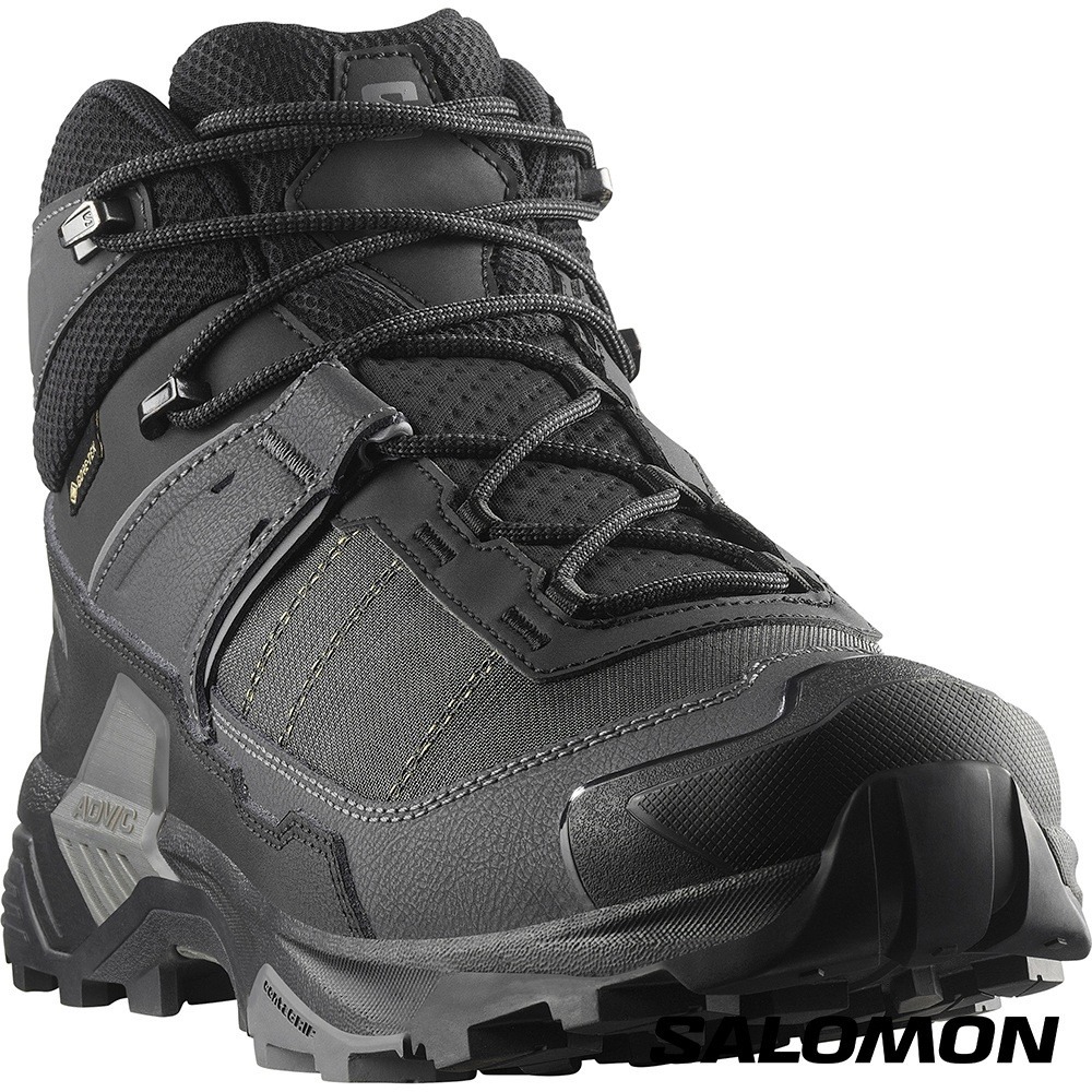 -滿3000免運-Salomon 男 X ULTRA 5 Goretex 中筒登山鞋 寬楦/L47755400-細節圖5