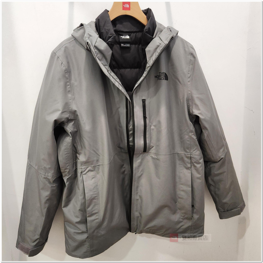 -滿3000免運-[雙和專賣店]THE NORTH FACE 男 DV羽絨兩件式外套/83SL/灰黑-細節圖4