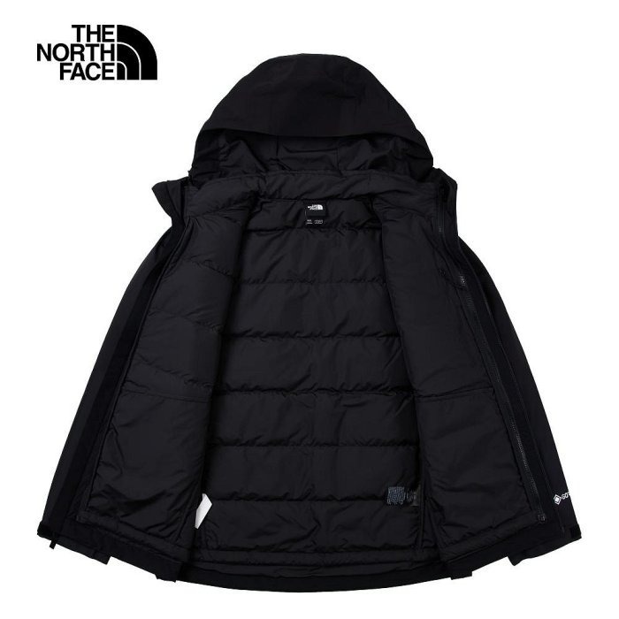 -滿3000免運-[雙和專賣店]THE NORTH FACE 男 Gore-Tex羽絨兩件式外套/83RR/黑-細節圖4