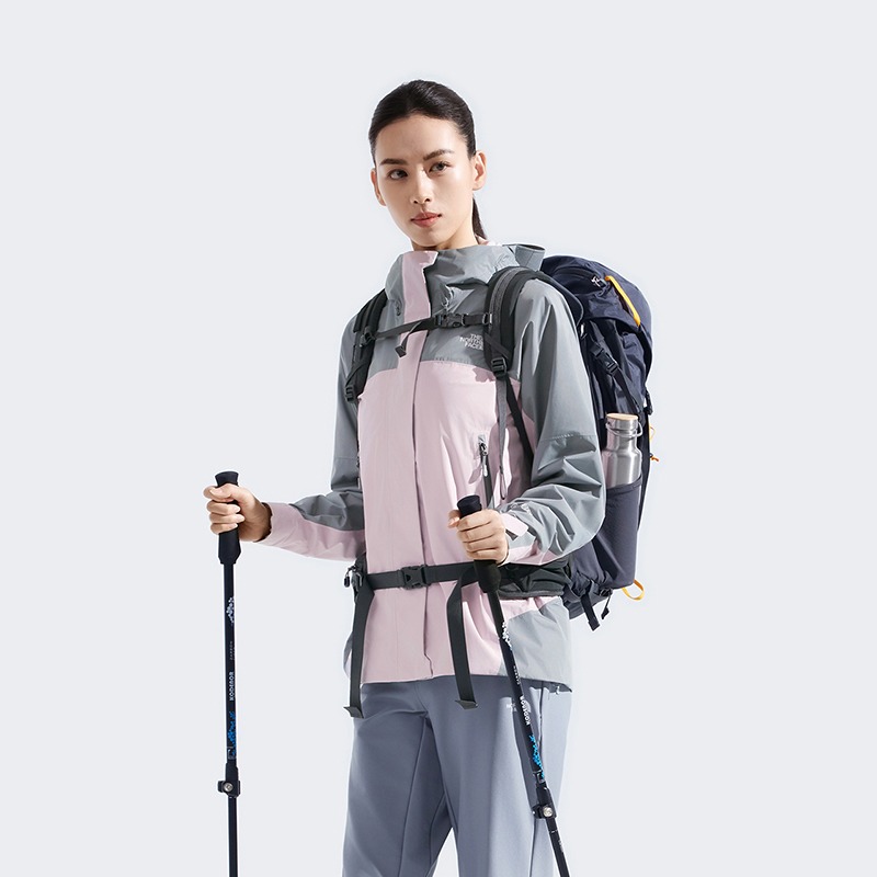 - 滿3000免運 -[雙和專賣店]THE NORTH FACE 女 GT刷毛兩件式外套/8DRJ/粉灰-細節圖2