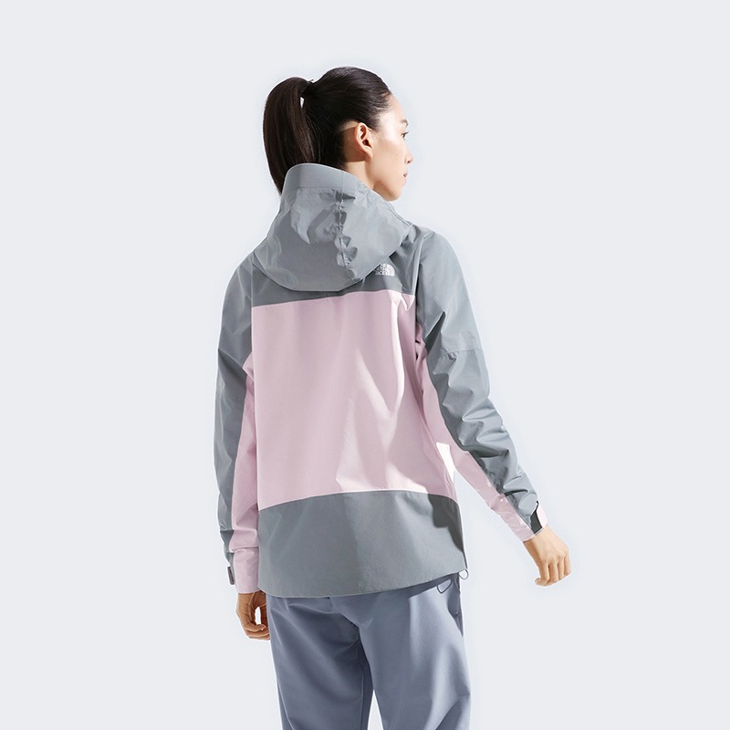 - 滿3000免運 -[雙和專賣店]THE NORTH FACE 女 GT刷毛兩件式外套/8DRJ/粉灰-細節圖4