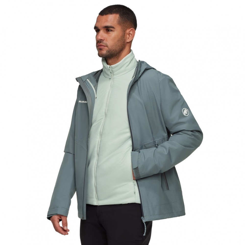 MAMMUT長毛象Alto Light 3 in 1 HS Hooded 男超輕量防水兩件式化纖外套/101030860-細節圖5
