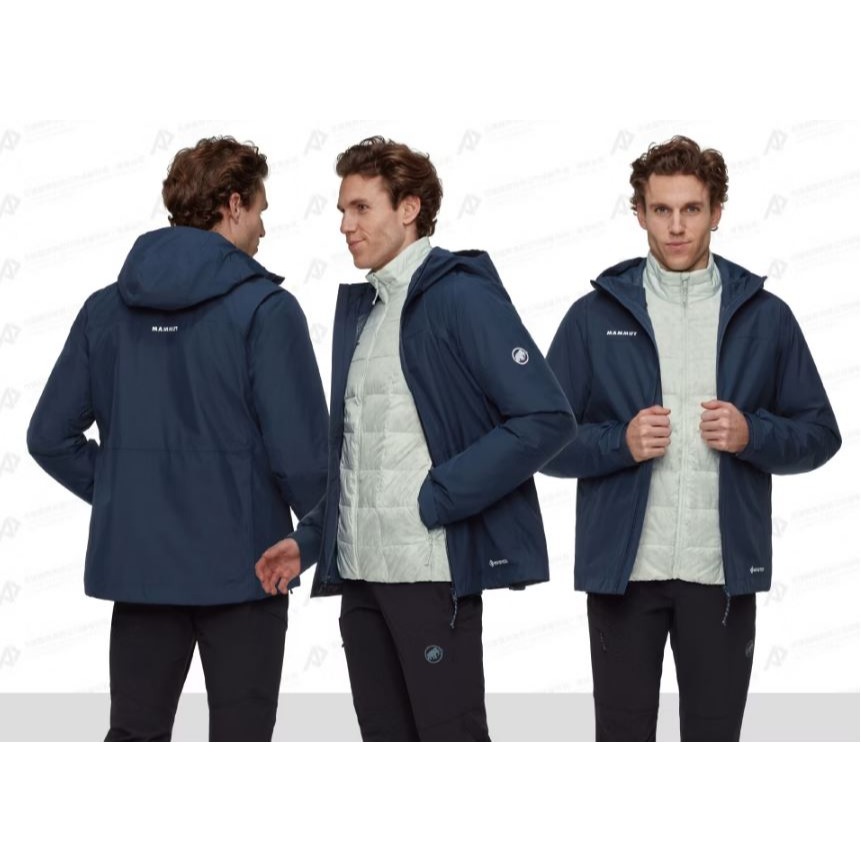 -滿3000免運-MAMMUT長毛象Treeline 3in1 AF 男 兩件式防水羽絨外套/101032190-細節圖5