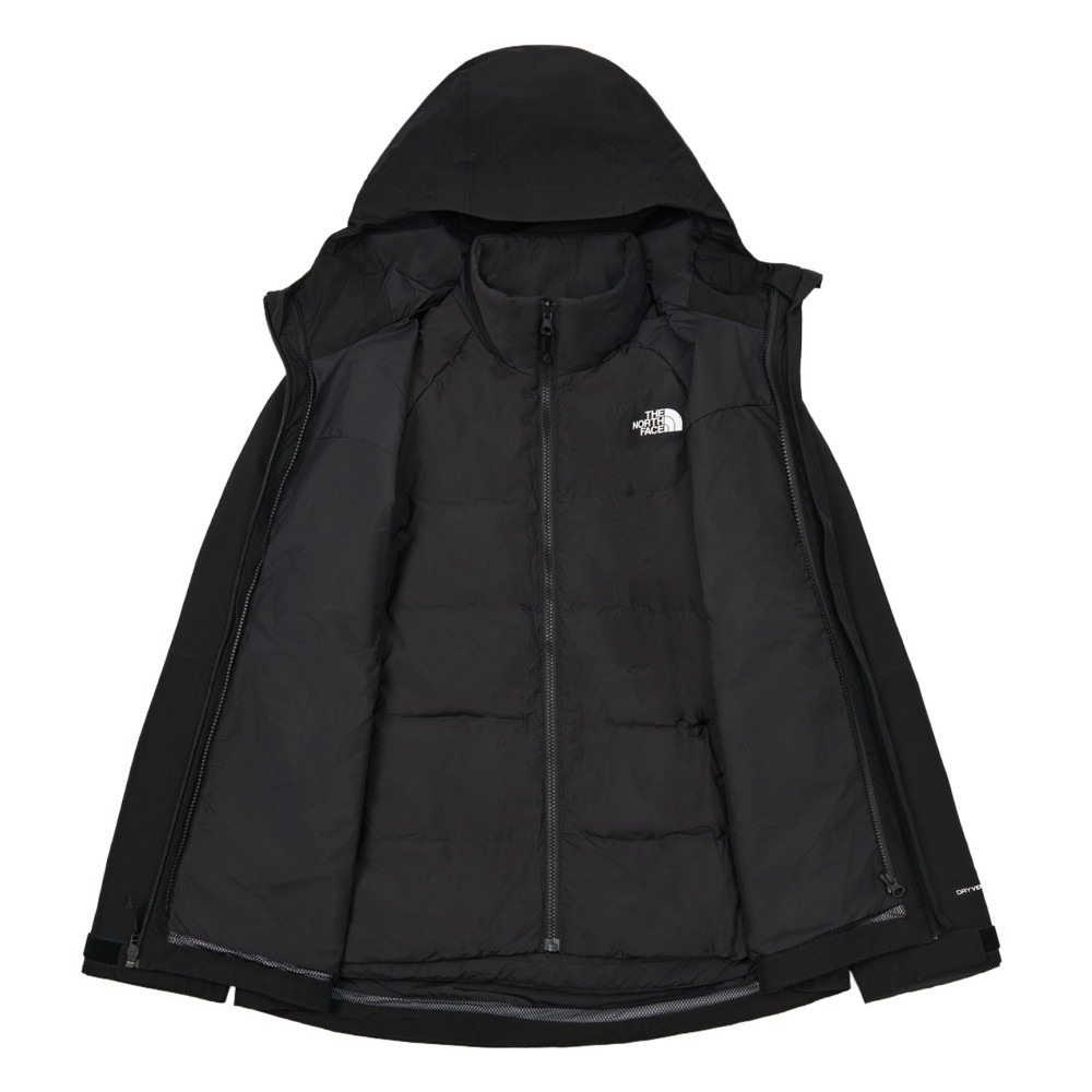 -滿3000免運-[雙和專賣店]THE NORTH FACE 女 DV羽絨兩件式外套/8ED1/黑-細節圖6