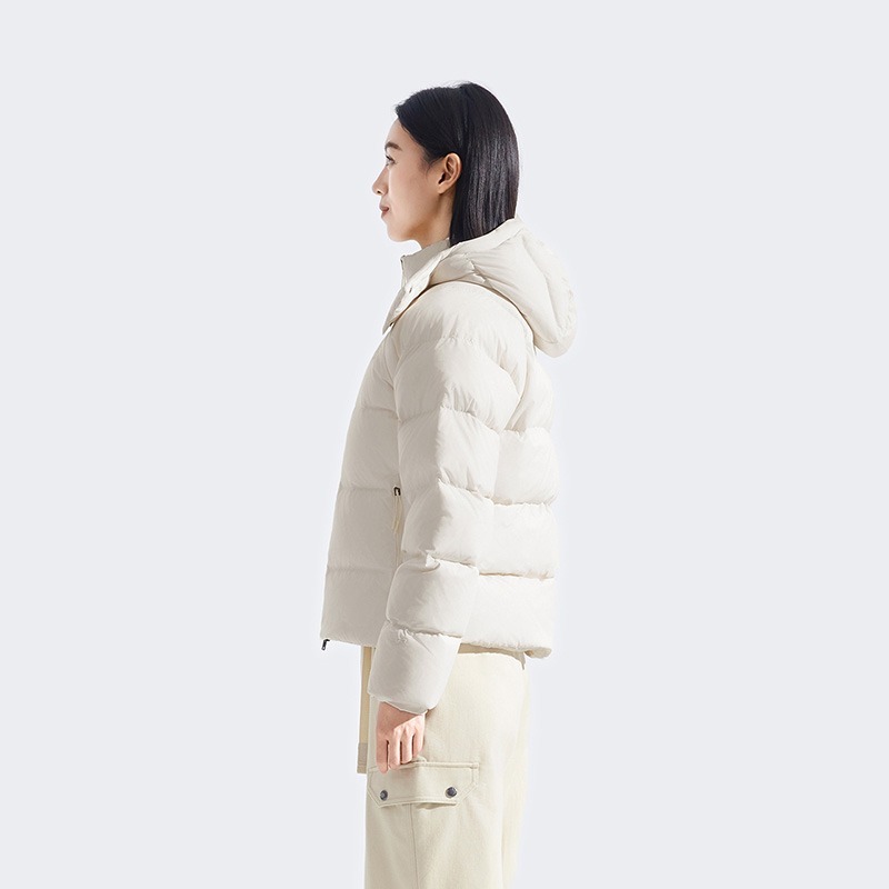 -滿3000免運-[雙和專賣店]THE NORTH FACE 女 600fill兜帽羽絨外套/8ENC/沙丘白-細節圖4