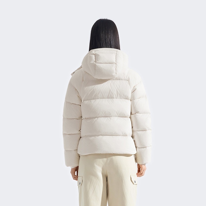 -滿3000免運-[雙和專賣店]THE NORTH FACE 女 600fill兜帽羽絨外套/8ENC/沙丘白-細節圖5